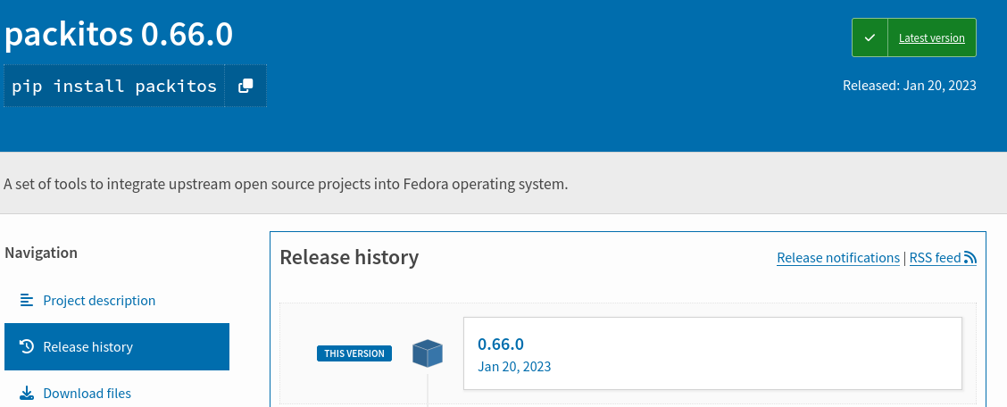 Packit release PyPI