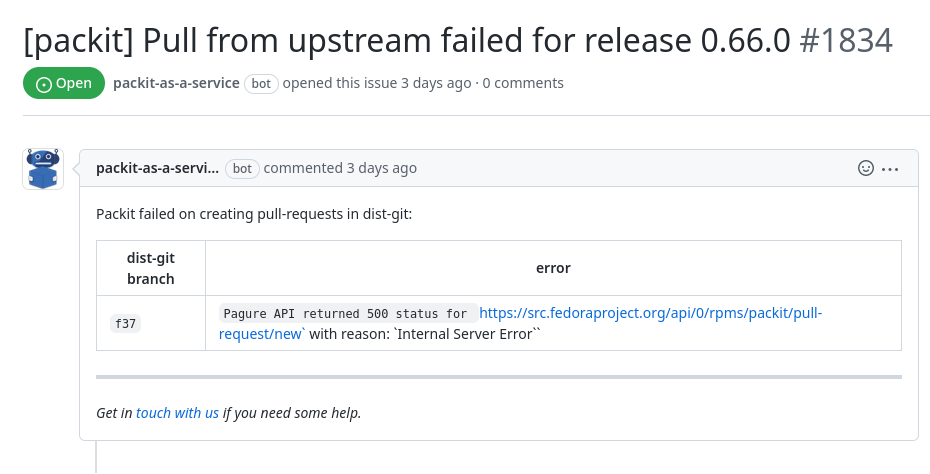 Pull from upstream issue