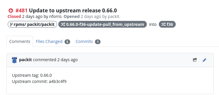 Dist-git PR